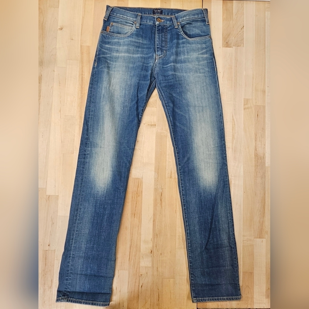 Armani Jeans J45 Slim Fit Stretch Jeans Men's Size 32 Blue